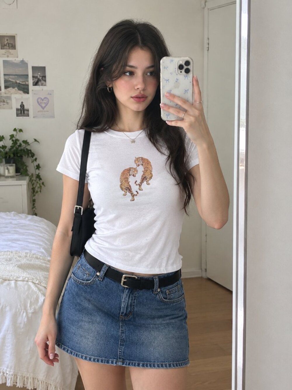 Tiger Baby Tee | 90s Y2K Grunge & Coquette Aesthetic | Mob Wife Summer Crop Top